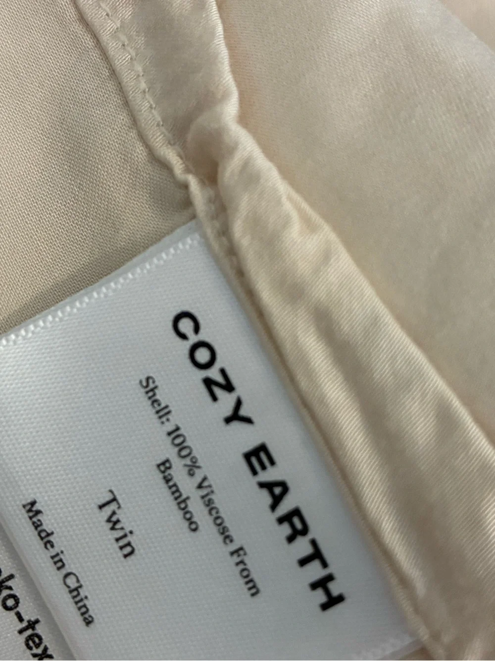 Neutral Ivory Fitted Sheet and Flat Sheet Twin Size Cozy Earth